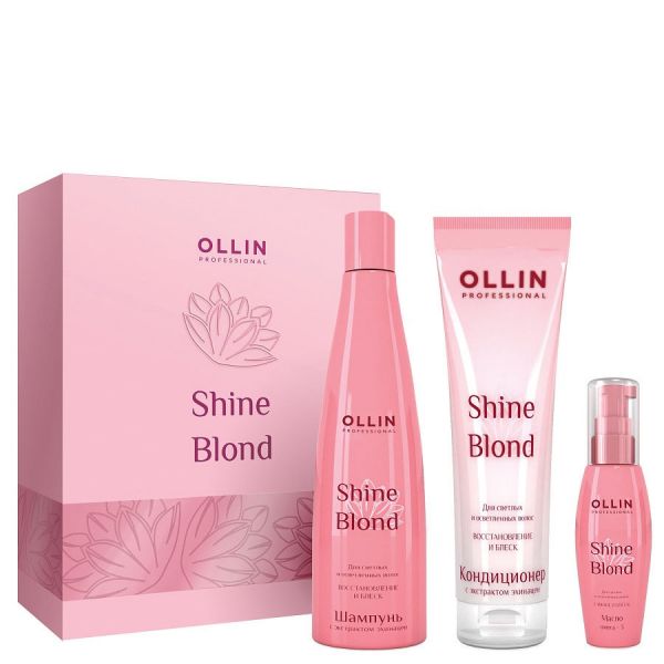Shine Blond OLLIN hair care set 600 ml